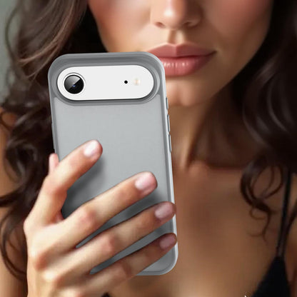 For iPhone Air Fanying Series Precision Camera Hole PC Hybrid TPU Translucent Frosted Phone Case - Silver Grey - EDA009893418F