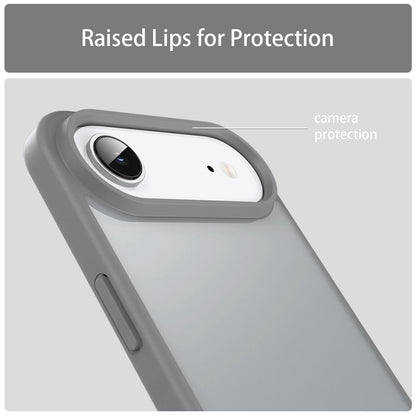 For iPhone Air Fanying Series Precision Camera Hole PC Hybrid TPU Translucent Frosted Phone Case - Silver Grey - EDA009893418F