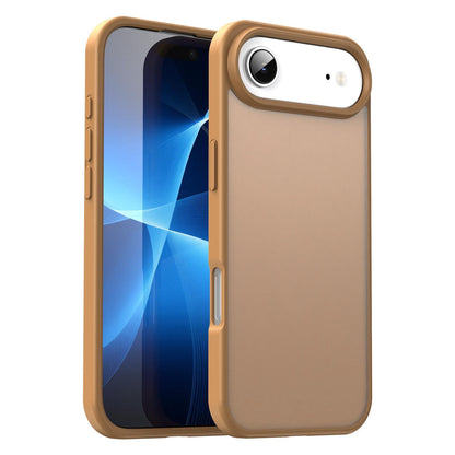 For iPhone Air Fanying Series Precision Camera Hole PC Hybrid TPU Translucent Frosted Phone Case - Desert Gold - EDA009893418G