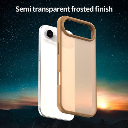 For iPhone Air Fanying Series Precision Camera Hole PC Hybrid TPU Translucent Frosted Phone Case - Desert Gold - EDA009893418G