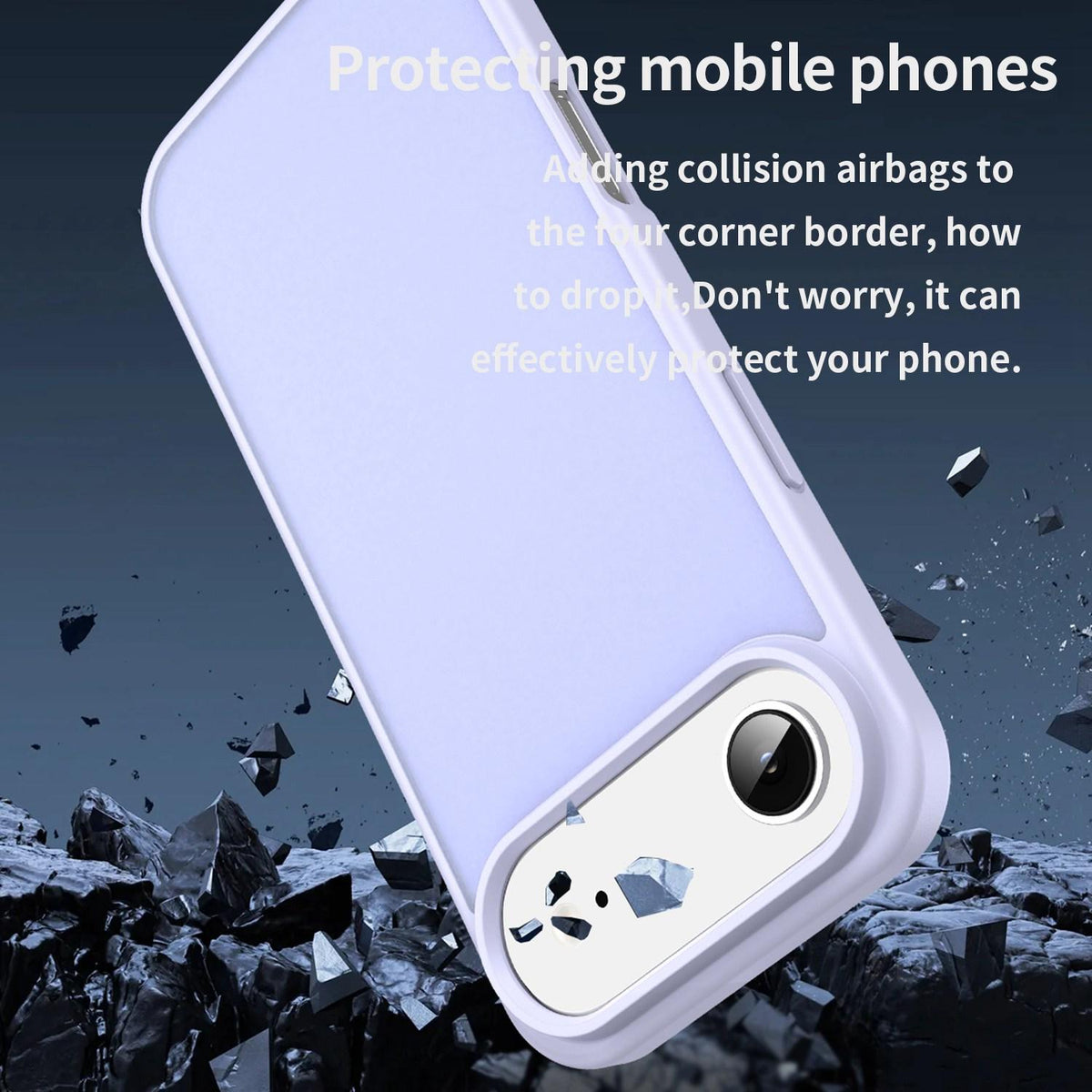 For iPhone Air Fanying Series Precision Camera Hole PC Hybrid TPU Translucent Frosted Phone Case - Lavender - EDA009893418H