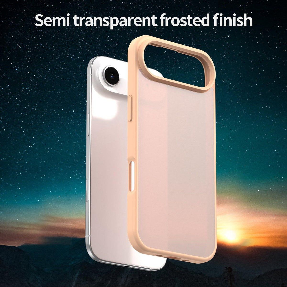 For iPhone Air Fanying Series Precision Camera Hole PC Hybrid TPU Translucent Frosted Phone Case - Rouge Powder - EDA009893418I