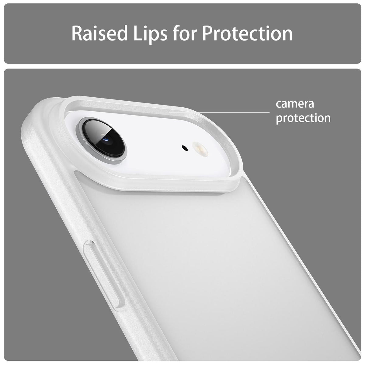 For iPhone Air Fanying Series Precision Camera Hole PC Hybrid TPU Translucent Frosted Phone Case - Matte White - EDA009893418J