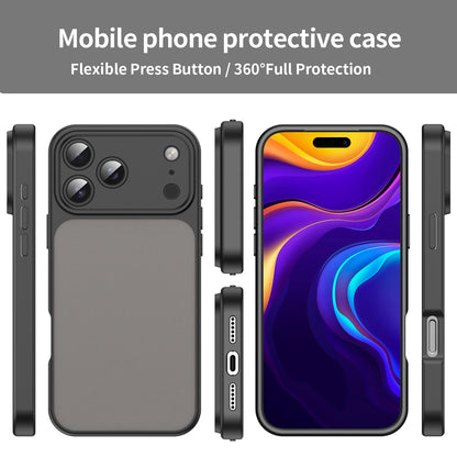 For iPhone 18 Pro Fanying Series Precision Camera Hole PC Hybrid TPU Translucent Frosted Phone Case - Translucent Black - EDA009893422A