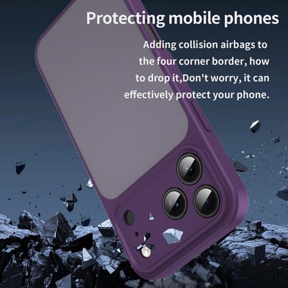 For iPhone 18 Pro Fanying Series Precision Camera Hole PC Hybrid TPU Translucent Frosted Phone Case - Crystal Purple - EDA009893422B