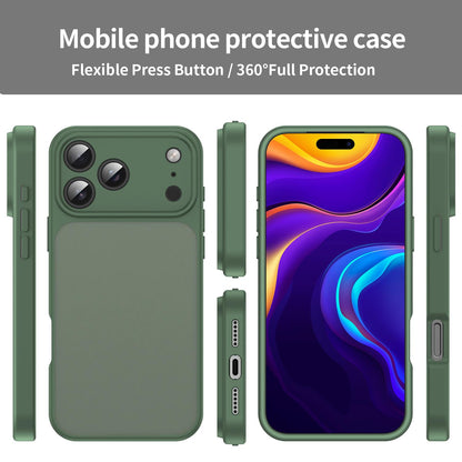 For iPhone 18 Pro Fanying Series Precision Camera Hole PC Hybrid TPU Translucent Frosted Phone Case - Olive Green - EDA009893422D