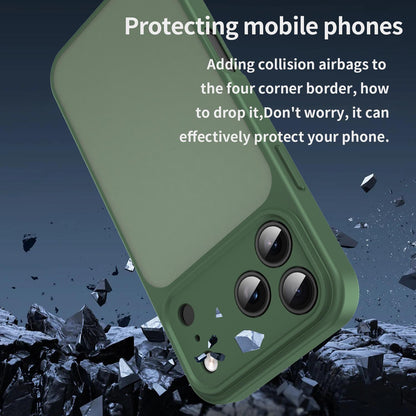 For iPhone 18 Pro Fanying Series Precision Camera Hole PC Hybrid TPU Translucent Frosted Phone Case - Olive Green - EDA009893422D