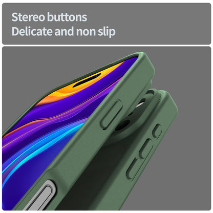 For iPhone 18 Pro Fanying Series Precision Camera Hole PC Hybrid TPU Translucent Frosted Phone Case - Olive Green - EDA009893422D