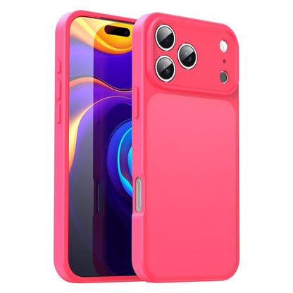 For iPhone 18 Pro Fanying Series Precision Camera Hole PC Hybrid TPU Translucent Frosted Phone Case - Rose Red - EDA009893422E