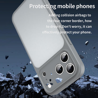 For iPhone 18 Pro Fanying Series Precision Camera Hole PC Hybrid TPU Translucent Frosted Phone Case - Silver Grey - EDA009893422F