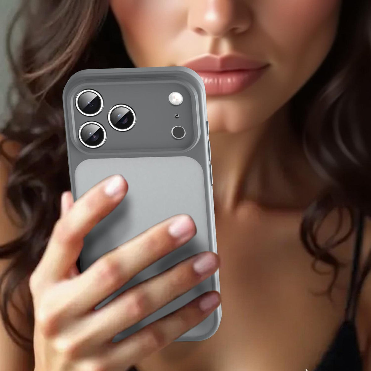For iPhone 18 Pro Fanying Series Precision Camera Hole PC Hybrid TPU Translucent Frosted Phone Case - Silver Grey - EDA009893422F