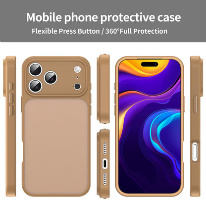 For iPhone 18 Pro Fanying Series Precision Camera Hole PC Hybrid TPU Translucent Frosted Phone Case - Desert Gold - EDA009893422G