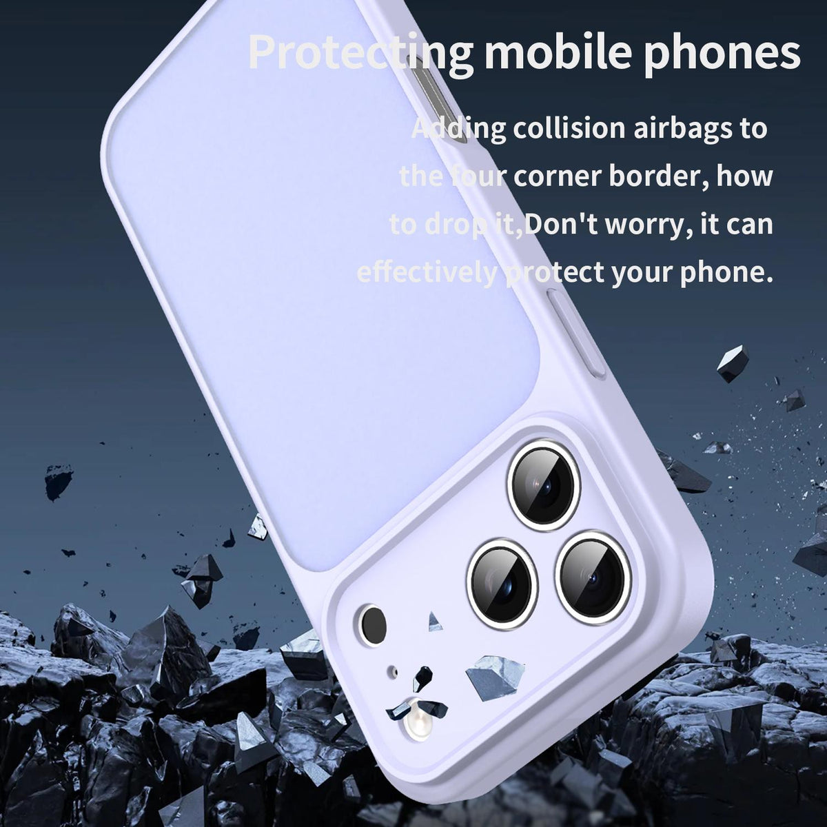 For iPhone 18 Pro Fanying Series Precision Camera Hole PC Hybrid TPU Translucent Frosted Phone Case - Lavender - EDA009893422H
