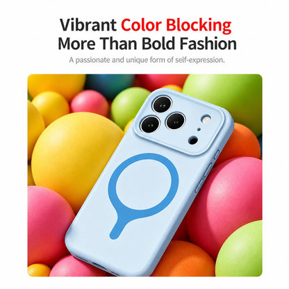 For iPhone 17 Pro Transforms Into 17 Series Liquid Silicone Magnetic Phone Case - Yellow - EDA009893602F