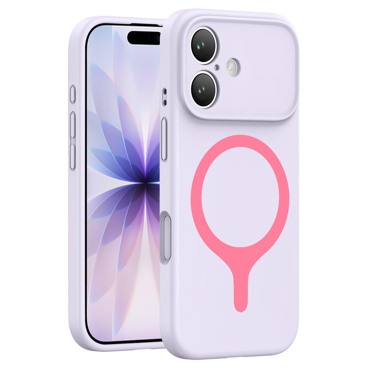 For iPhone 17 Transforms Into 17 Series Liquid Silicone Magnetic Phone Case - Purple - EDA009893603E