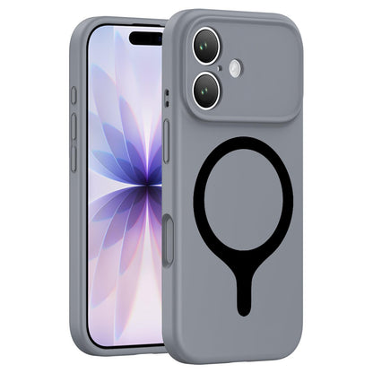 For iPhone 17 Transforms Into 17 Series Liquid Silicone Magnetic Phone Case - Grey - EDA009893603G