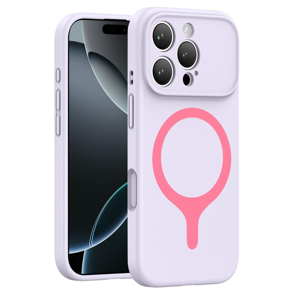 For iPhone 16 Pro Transforms Into 17 Series Liquid Silicone Magnetic Phone Case - Purple - EDA009893606E