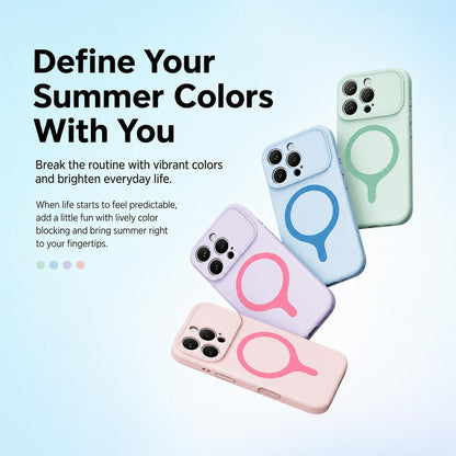 For iPhone 16 Pro Transforms Into 17 Series Liquid Silicone Magnetic Phone Case - Cloud Blue - EDA009893606H