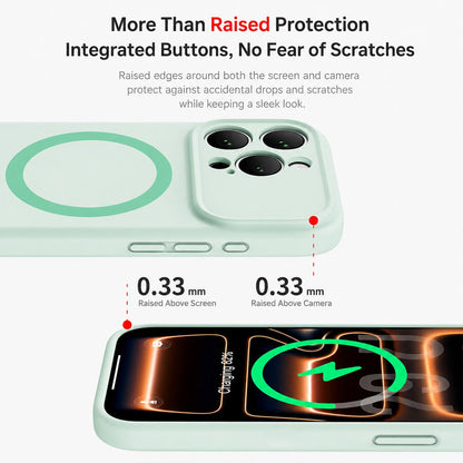 For iPhone 14 Pro Max Transforms Into 17 Series Liquid Silicone Magnetic Phone Case - Black - EDA009893611B