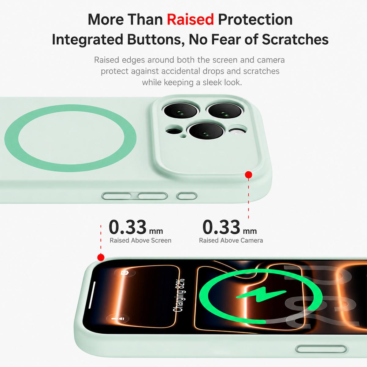 For iPhone 14 Pro Transforms Into 17 Series Liquid Silicone Magnetic Phone Case - Cloud Blue - EDA009893612H
