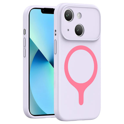 For iPhone 13 Transforms Into 17 Series Liquid Silicone Magnetic Phone Case - Purple - EDA009893614E