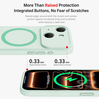 For iPhone 13 Transforms Into 17 Series Liquid Silicone Magnetic Phone Case - Cloud Blue - EDA009893614H