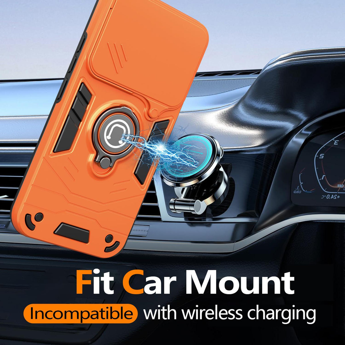 For Xiaomi 17T 5G Camshield Ring Holder Phone Case - Grey - EDA009894001C