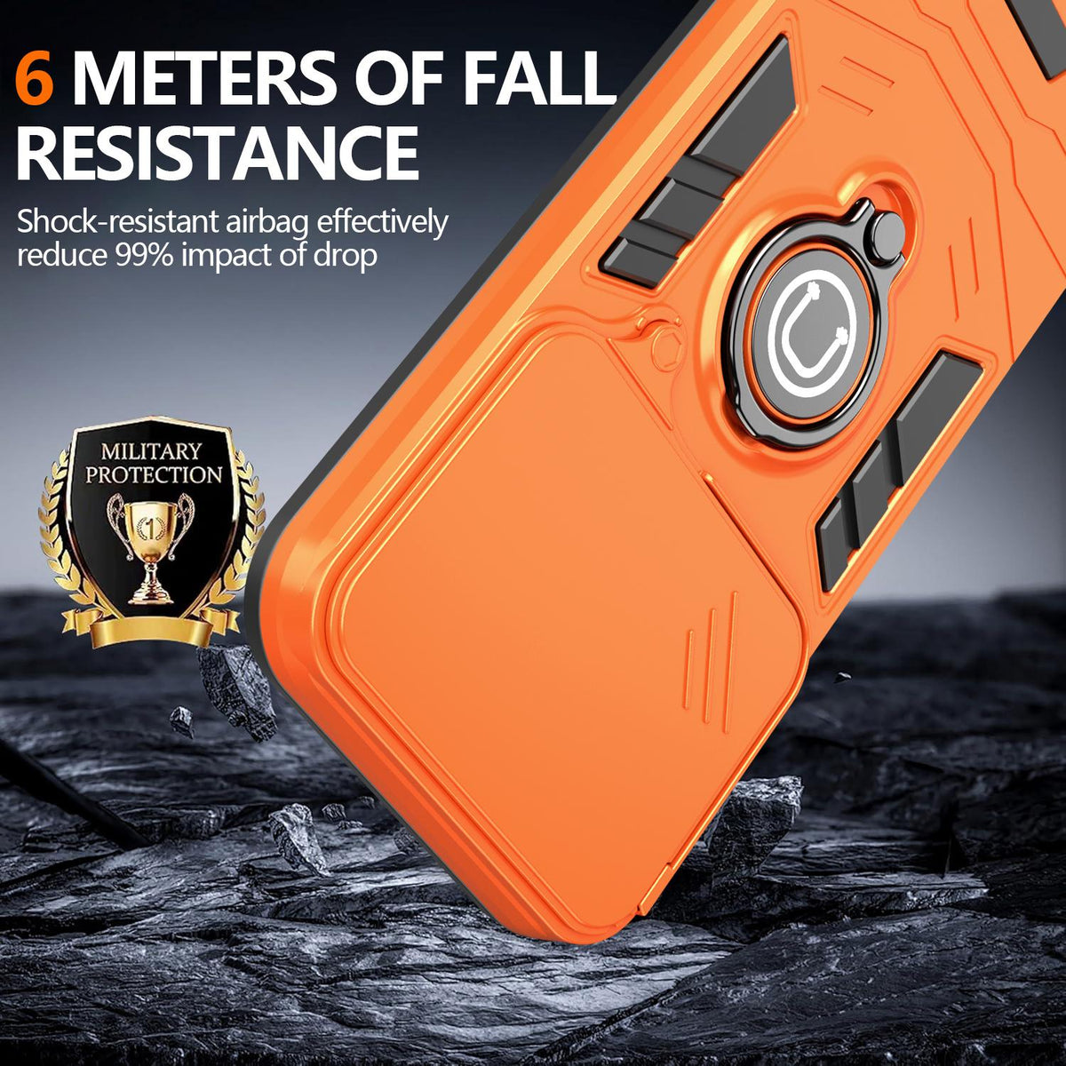 For Xiaomi 17T 5G Camshield Ring Holder Phone Case - Orange - EDA009894001D