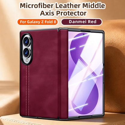 For Galaxy Z Fold8 5G Sheepskin Texture Hinge Protective Phone Case - Red - EDA009894201A