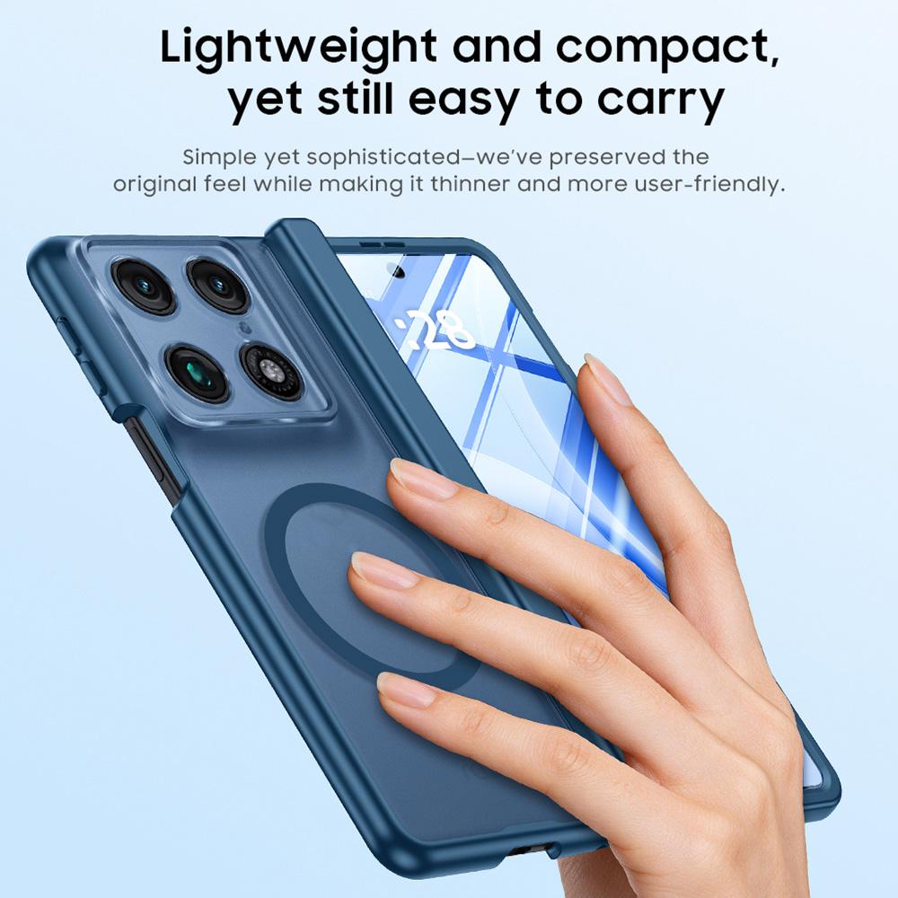For Motorola Razr Fold 5G  Intergrated Shell And Flim Skin Feel Translucent Magnetic Phone Case - Black - EDA009894501A