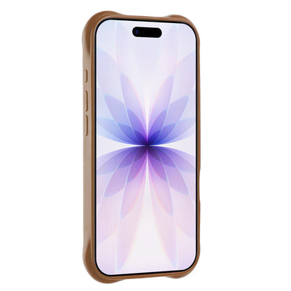 For iPhone Air Water Ripple Texture 360 Degree Rotation Magnetic Holder Silicone Phone Case - Brown - EDA009896404B