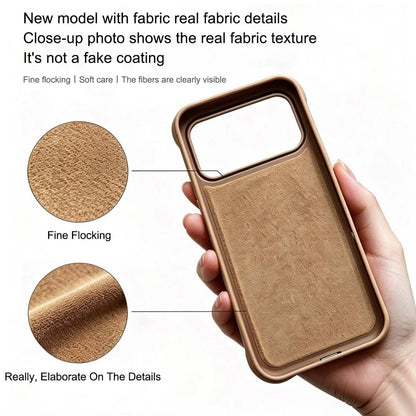For iPhone Air Water Ripple Texture 360 Degree Rotation Magnetic Holder Silicone Phone Case - Brown - EDA009896404B