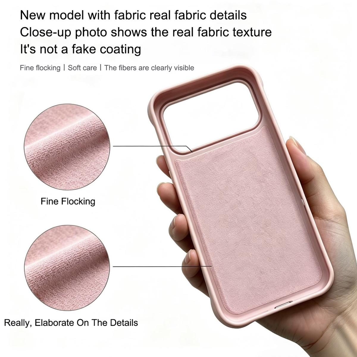 For iPhone Air Water Ripple Texture 360 Degree Rotation Magnetic Holder Silicone Phone Case - Pink - EDA009896404C