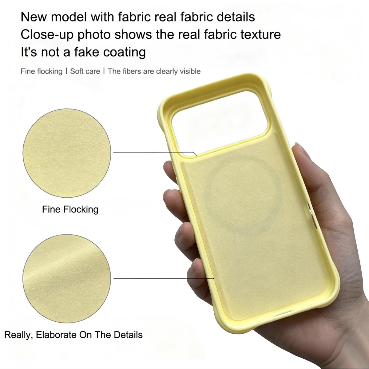 For iPhone Air Water Ripple Texture 360 Degree Rotation Magnetic Holder Silicone Phone Case - Yellow - EDA009896404D