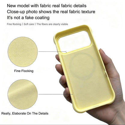 For iPhone Air Water Ripple Texture 360 Degree Rotation Magnetic Holder Silicone Phone Case - Yellow - EDA009896404D