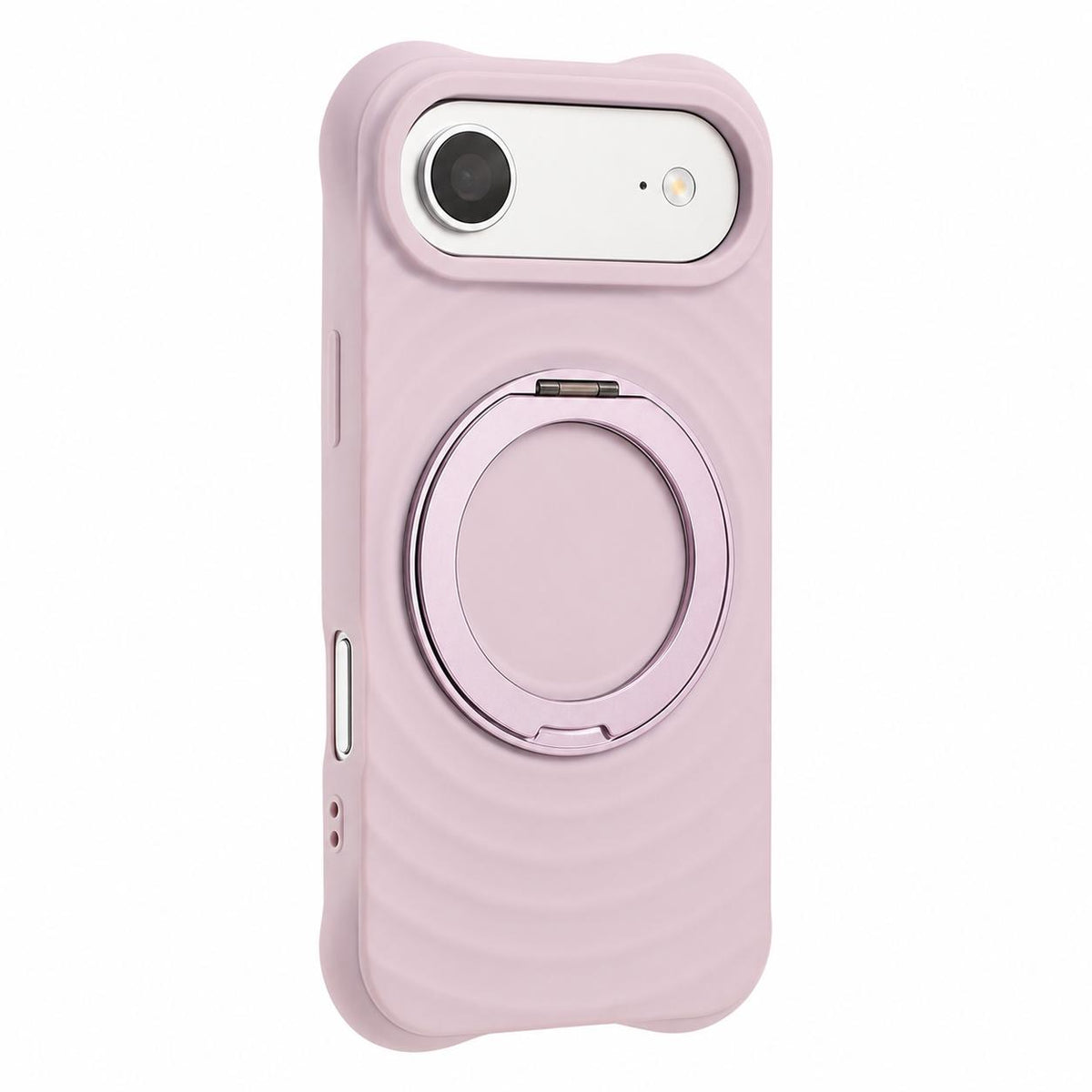 For iPhone Air Water Ripple Texture 360 Degree Rotation Magnetic Holder Silicone Phone Case - Purple - EDA009896404G