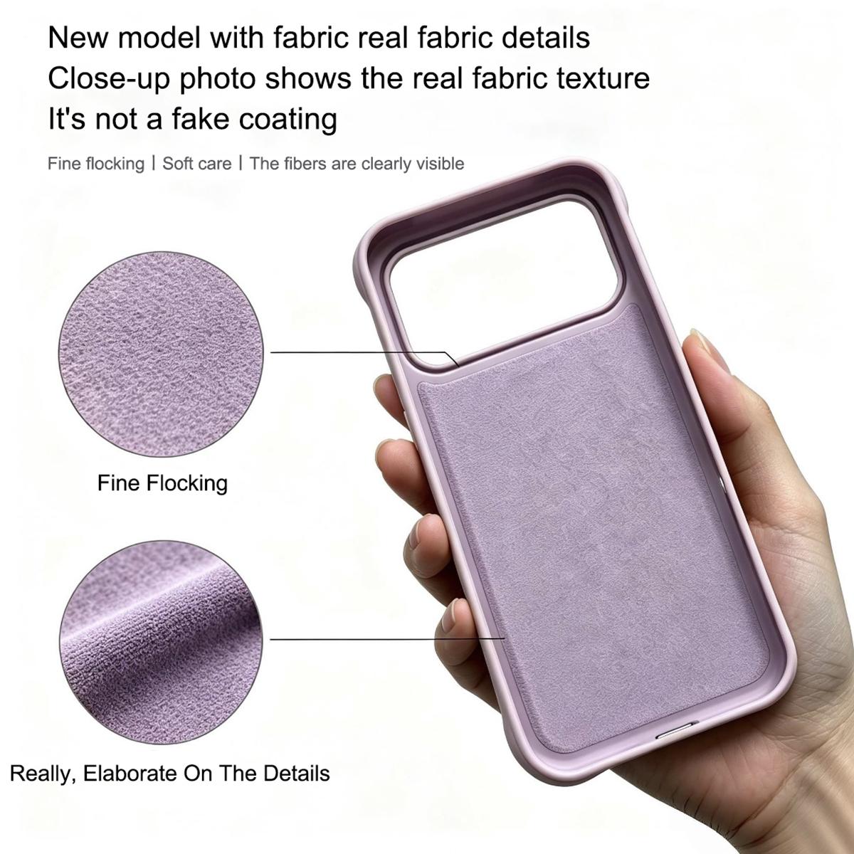 For iPhone Air Water Ripple Texture 360 Degree Rotation Magnetic Holder Silicone Phone Case - Purple - EDA009896404G