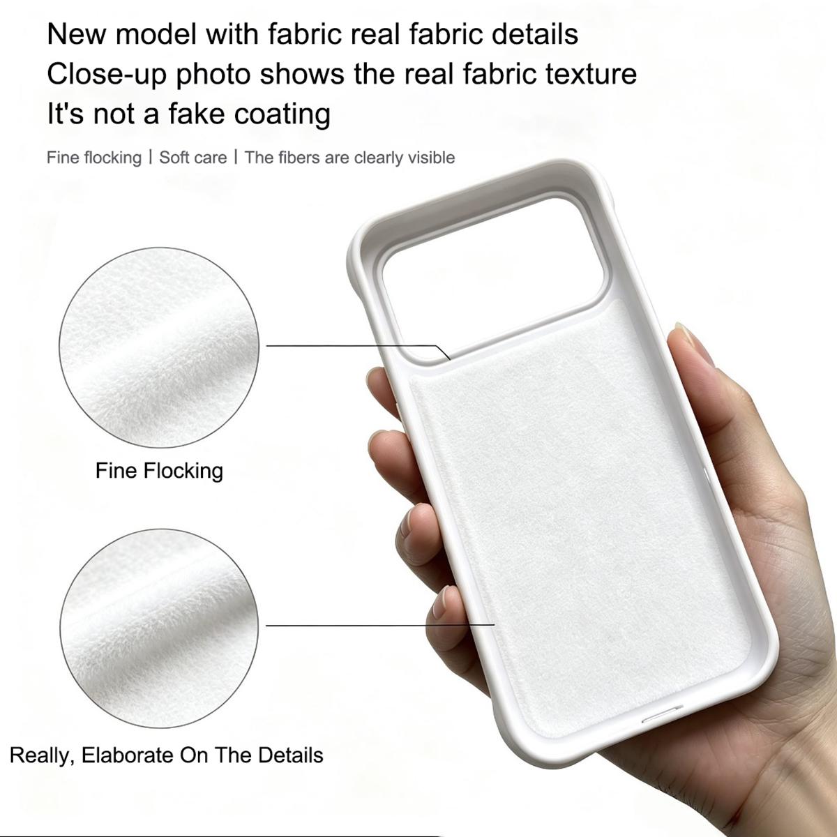 For iPhone Air Water Ripple Texture 360 Degree Rotation Magnetic Holder Silicone Phone Case - White - EDA009896404H