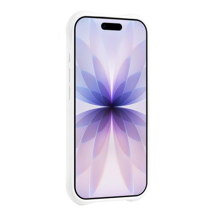 For iPhone 16 Pro Water Ripple Texture 360 Degree Rotation Magnetic Holder Silicone Phone Case - White - EDA009896406H