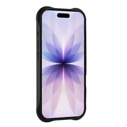 For iPhone 15 Pro Water Ripple Texture 360 Degree Rotation Magnetic Holder Silicone Phone Case - Black - EDA009896410E