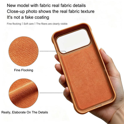 For iPhone 13 Pro Max Water Ripple Texture 360 Degree Rotation Magnetic Holder Silicone Phone Case - Orange - EDA009896415A