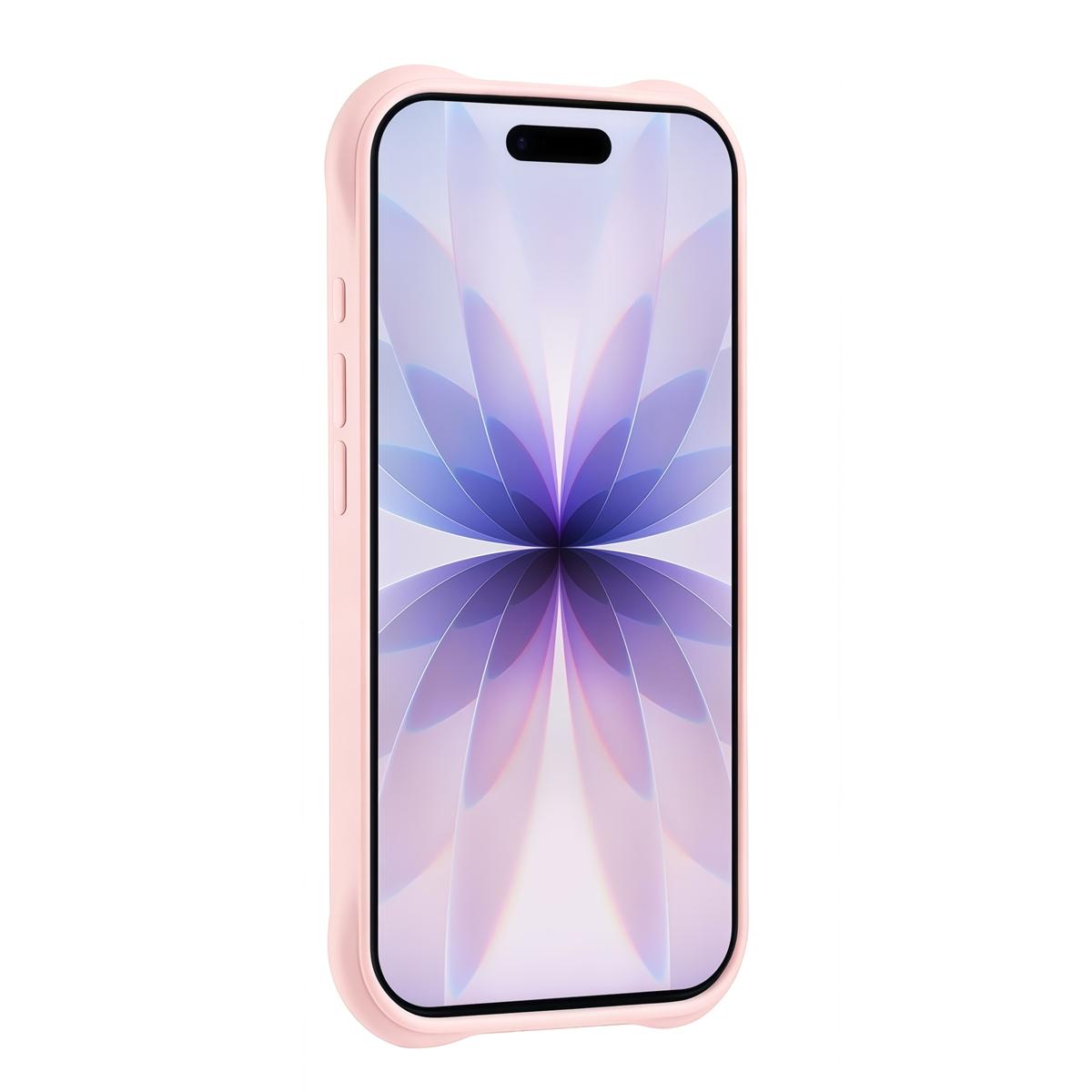 For iPhone 13 Pro Max Water Ripple Texture 360 Degree Rotation Magnetic Holder Silicone Phone Case - Pink - EDA009896415C