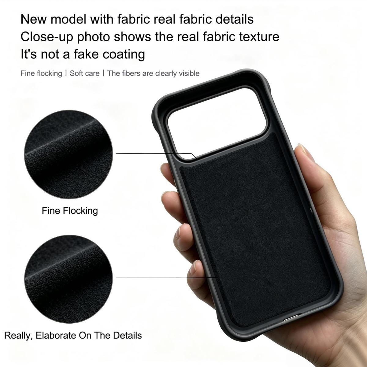 For iPhone 13 Pro Max Water Ripple Texture 360 Degree Rotation Magnetic Holder Silicone Phone Case - Black - EDA009896415E