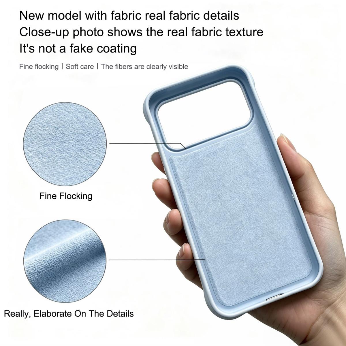 For iPhone 13 Pro Max Water Ripple Texture 360 Degree Rotation Magnetic Holder Silicone Phone Case - Blue - EDA009896415F