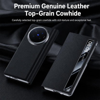 For vivo X Fold6 5G Smart View Window Ultra-slim Protective Leather Phone Case - White - EDA009899901B