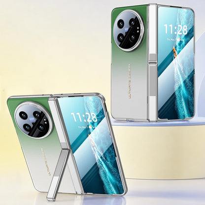 For vivo X Fold6 5G Gradient Color Spring Hinge Holder Phone Case - Green - EDA009901901A