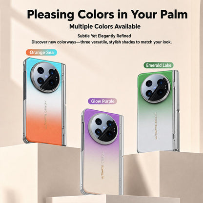 For vivo X Fold6 5G Gradient Color Spring Hinge Holder Phone Case - Green - EDA009901901A