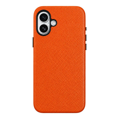 For iPhone 17 Skin Feel PU Vegan Leather Magnetic Phone Case - Orange - EDA009902104B