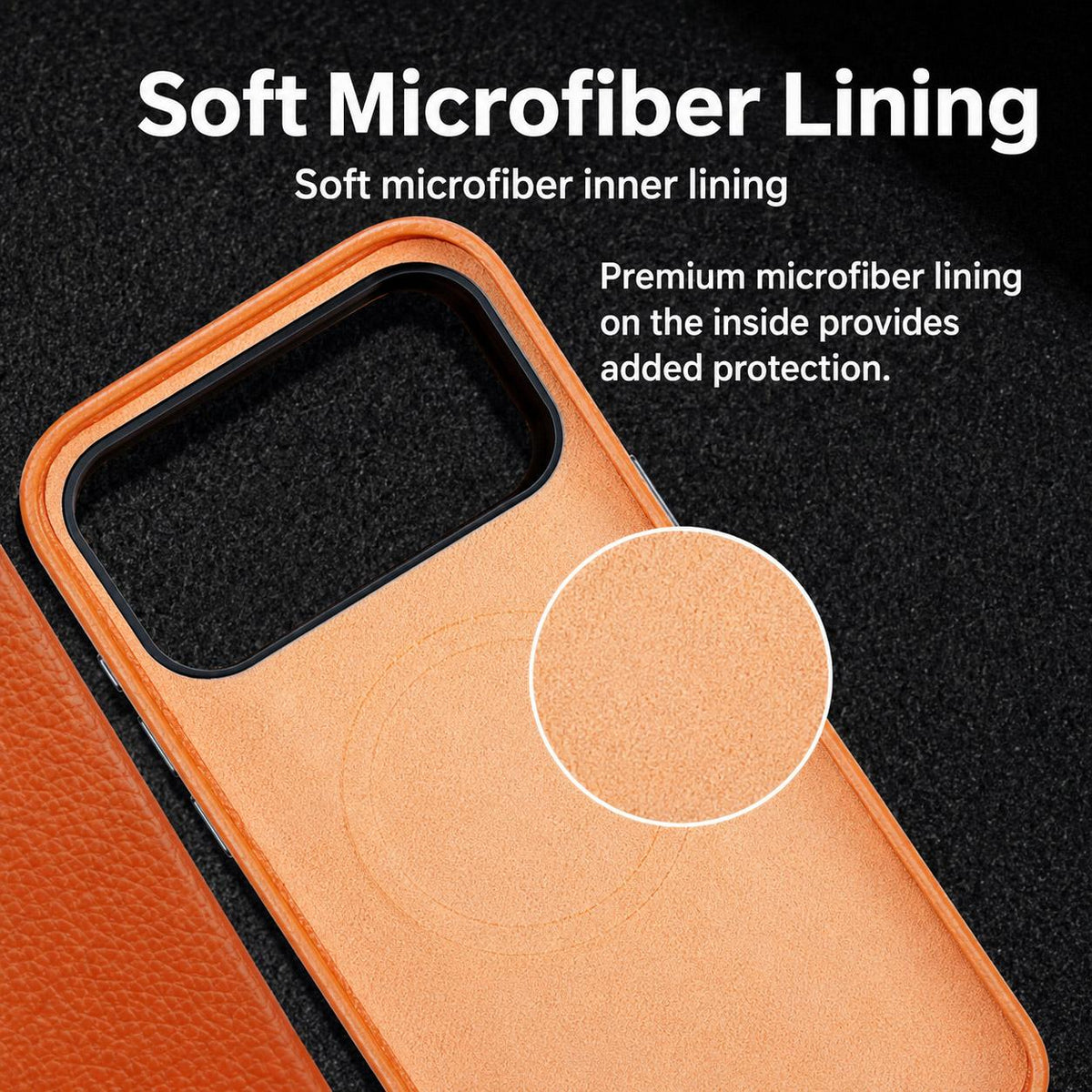 For iPhone 17 Skin Feel PU Vegan Leather Magnetic Phone Case - Orange - EDA009902104B
