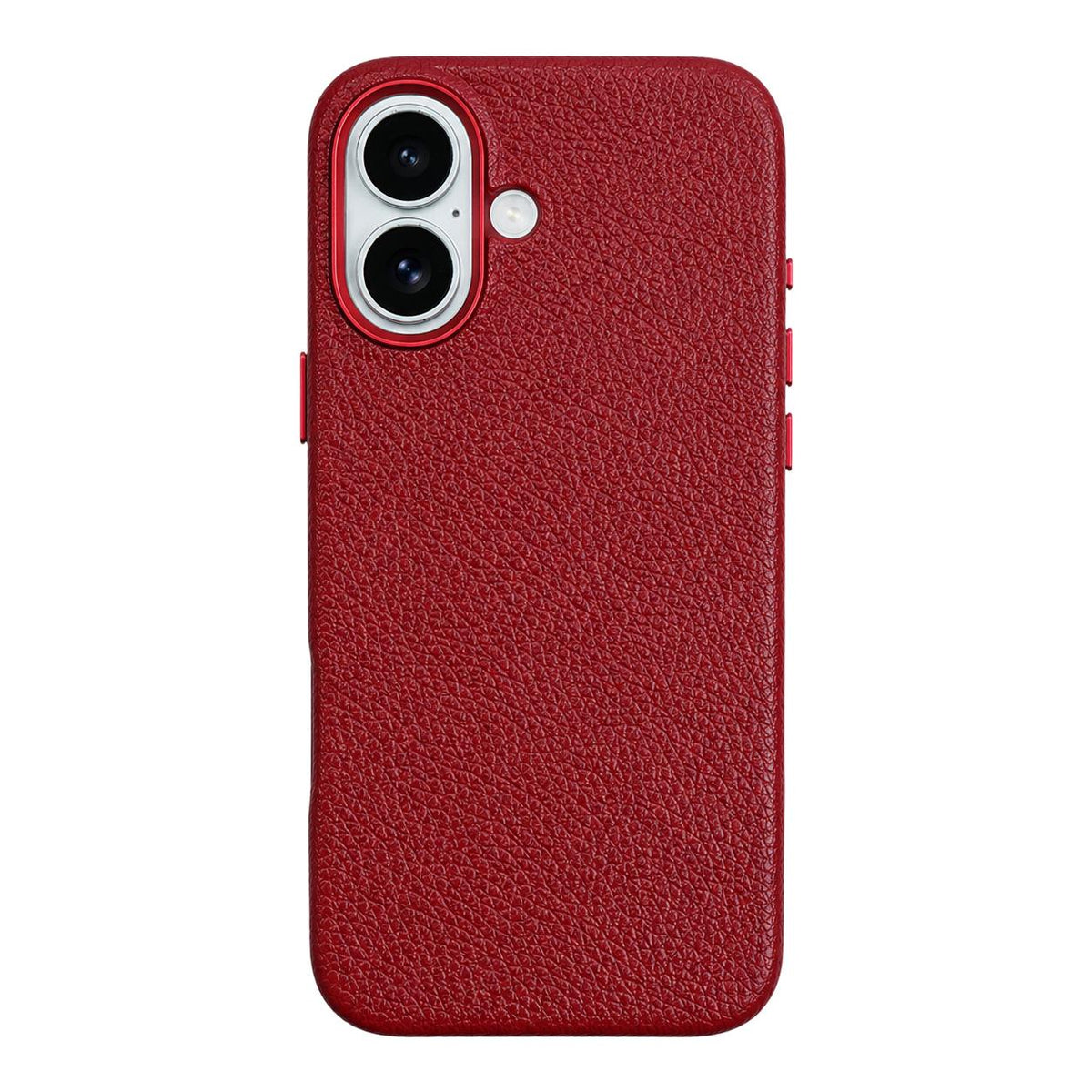 For iPhone 17 Skin Feel PU Vegan Leather Magnetic Phone Case - Red - EDA009902104C